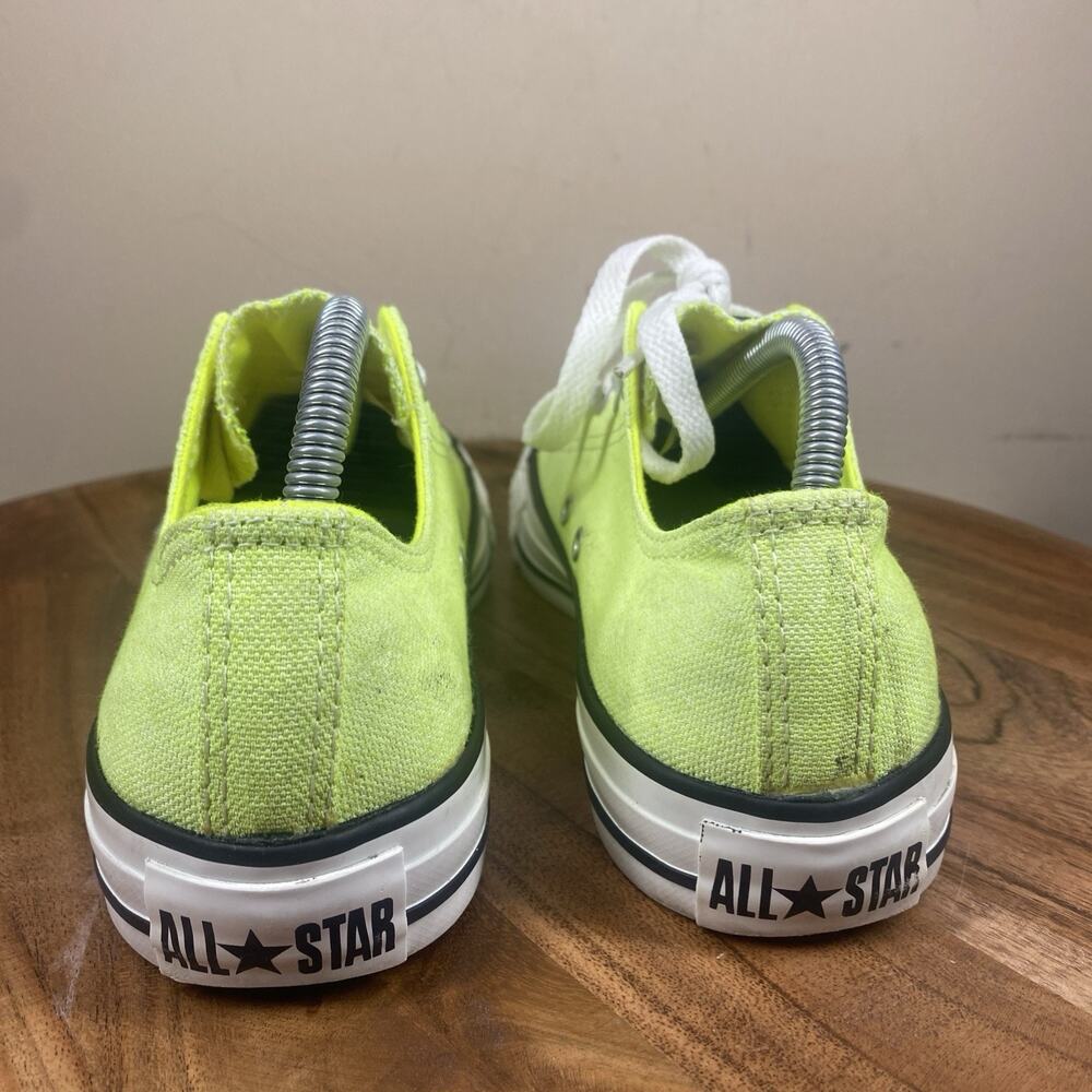 Converse Chuck Taylor All Star Womens Neon Green Size 7 Low Top Shoes Sneakers - Picture 5 of 10